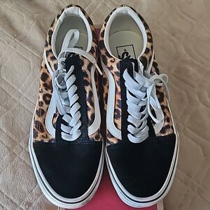 Leopard print vans